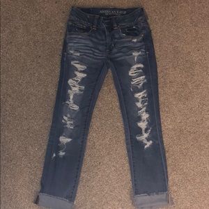 American eagle ripped capris